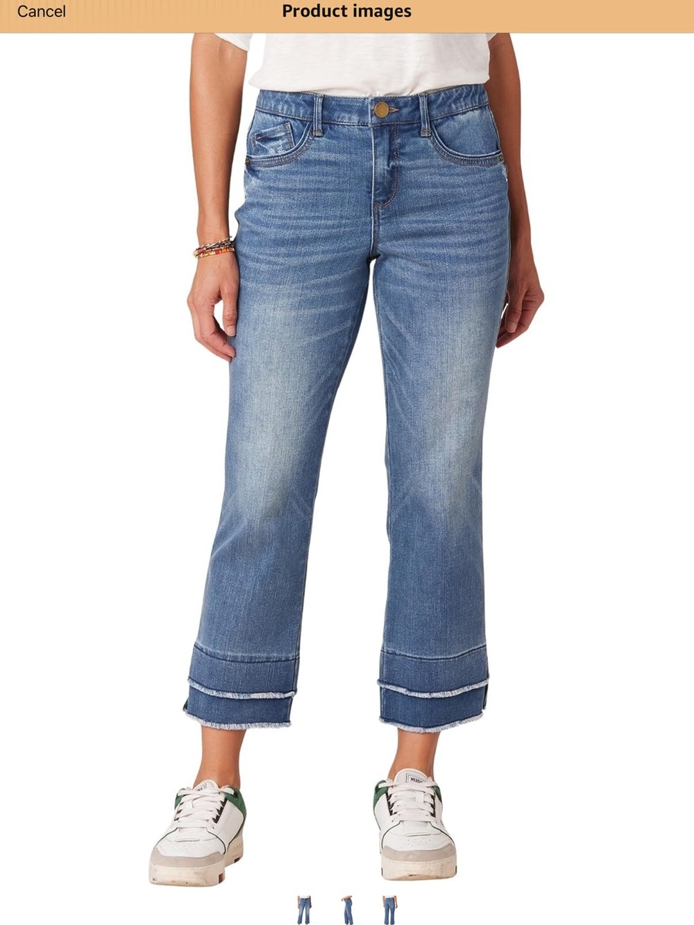 Democracy Cropped Wide-Hem Women's Jeans - size 12